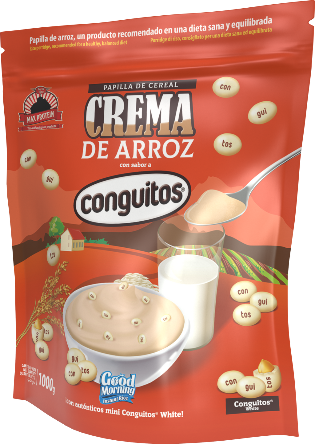 Creme de Arroz Conguitos Chocolate Branco 1kg.