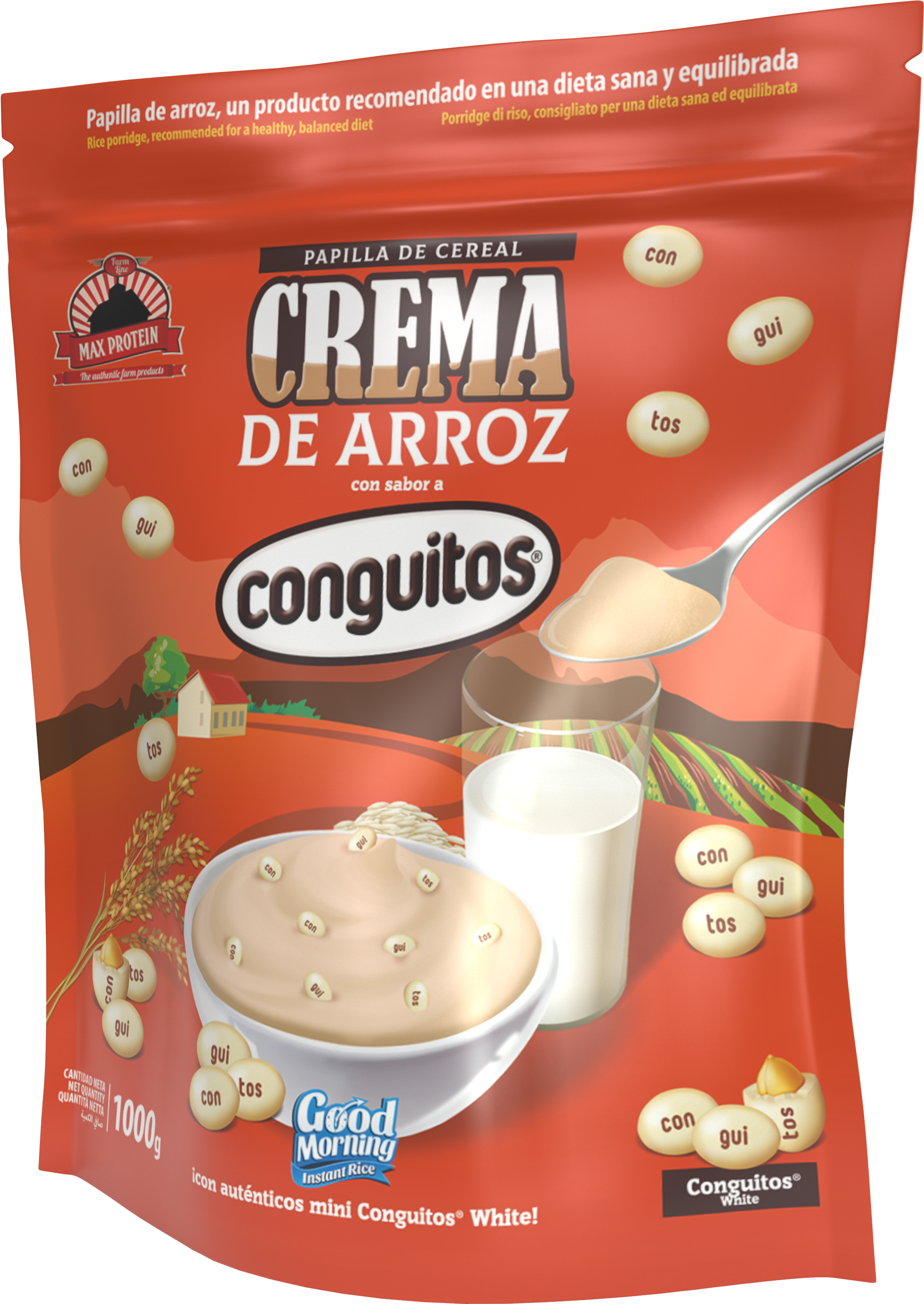 Creme de Arroz Conguitos Chocolate Branco 1kg.