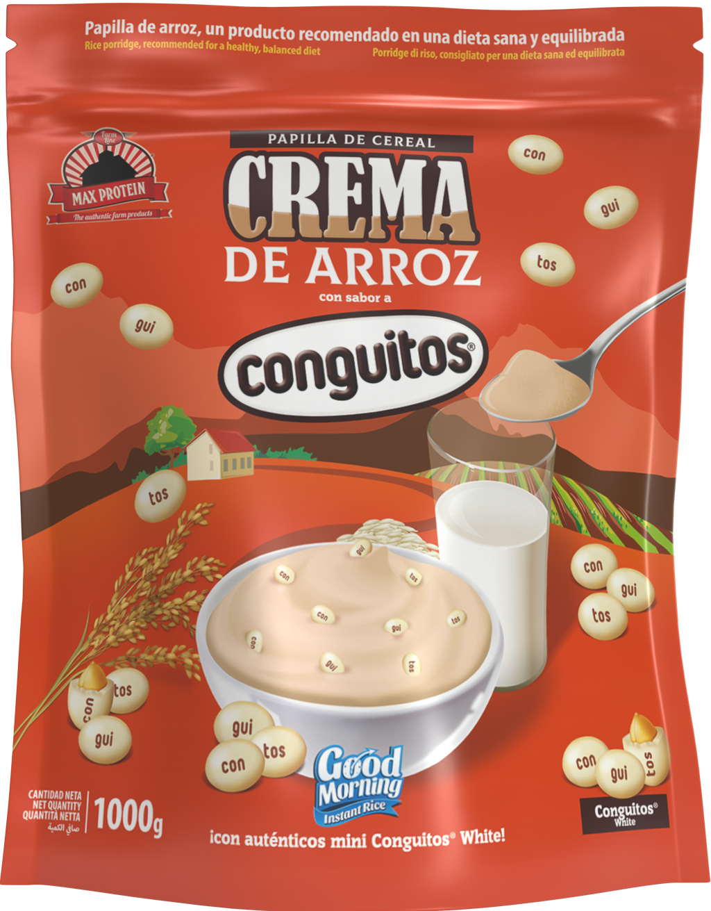 Creme de Arroz Conguitos Chocolate Branco 1kg.