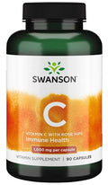 Swanson Vitamina C 1000mg + Rosa Mosqueta 90 Cápsulas.