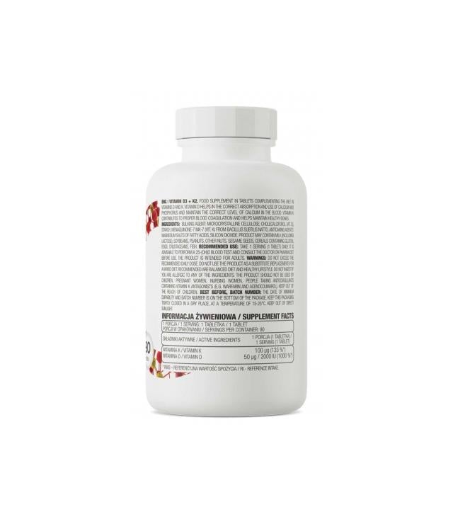 Ostrovit Vit. D3 + K2 90 Comprimidos.